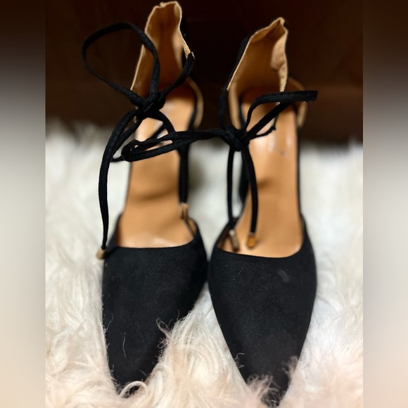 Hengsong Black Strappy Air Thin Heels Size 7 Women’s US - Picture 4 of 5